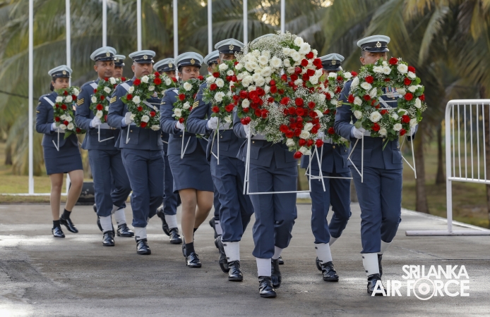 SLAF FALLEN WAR HEROES HONOURED AT THE WAR HEROES MONUMENT SLAF TRADE TRAINING SCHOOL, EKALA